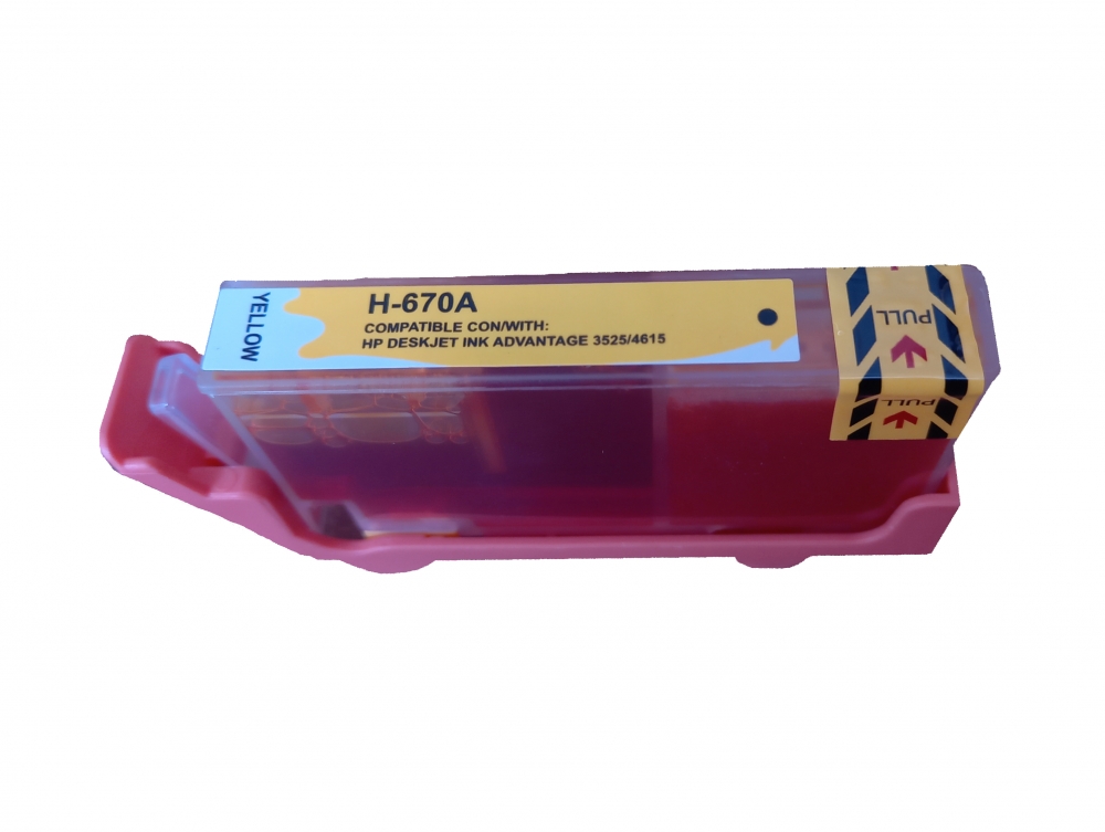 CARTUCHO DE TINTA ALTERNATIVO HP670XL YELLOW (HP 670) - Cartuchos  Alternativos Premium para impresoras a tinta - Imprimax