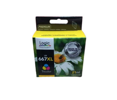CARTUCHO DE TINTA LOGIC ALTERNATIVA HP667XL COLOR (21ml - 700 Pág.Aprox ...